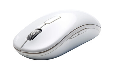A Realistic View of the Wireless Mouse on a White Canvas on a Clear Surface or PNG Transparent Background.