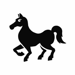 Fototapeta na wymiar Horse silhouette, horse, symbol, vector illustration