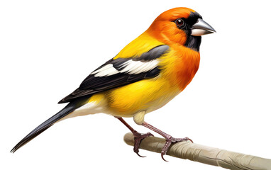 Unveiling the Vibrant Song of the Grosbeak on a Clear Surface or PNG Transparent Background.