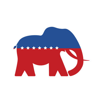 Elephant, symbol of the republican party in the US. Vector illustration