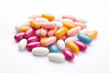 Obraz na płótnie Canvas Multi-colored pain pills