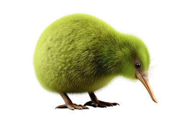 The Intriguing of the Flightless Kiwi Bird on a Clear Surface or PNG Transparent Background.