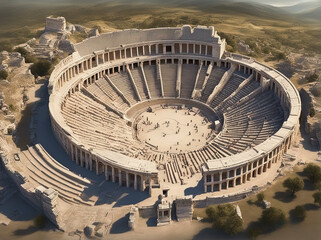 Greek amphitheater - obrazy, fototapety, plakaty