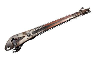 A Realistic Image Showcasing the Musical Saw on a Clear Surface or PNG Transparent Background.