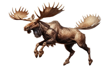 Obraz premium A Realistic Depiction of the Musical Moose Mobile on a Clear Surface or PNG Transparent Background.