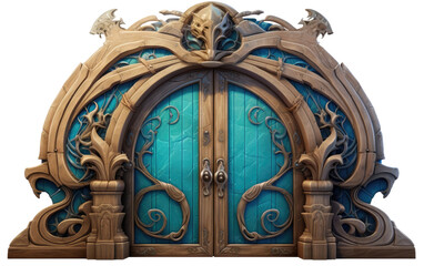 Realistic Image of Ocean Odyssey Door on a Clear Surface or PNG Transparent Background.