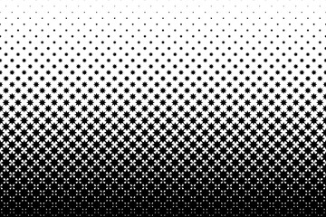 Pattern based on traditional Islamic ornament. Disappearing effect. Short fade out . Black and white. - obrazy, fototapety, plakaty