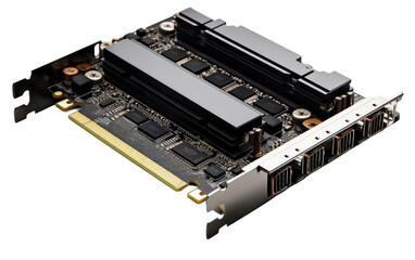 Unveiling the Realistic Image of the PCI Express Slot on a Clear Surface or PNG Transparent Background.