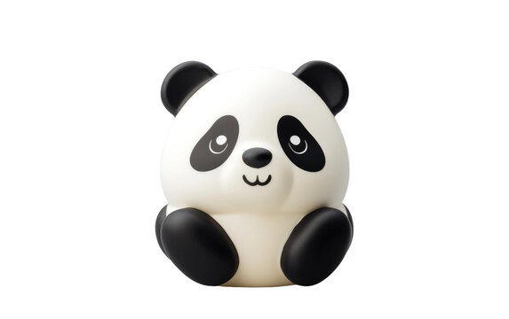 A Realistic Image of the Playful Panda Rattle on a Clear Surface or PNG Transparent Background.
