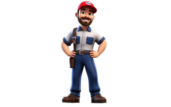 A Realistic Image of the Plumber Uniform on a Clear Surface or PNG Transparent Background. - Powered by Adobe