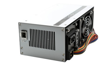 Fototapeta premium A Realistic Image of the Power Supply Unit (PSU on a Clear Surface or PNG Transparent Background.