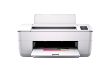 A Realistic Image of the Printer, A High-Performance Device Translating Ideas into Tangible Reality on a Clear Surface or PNG Transparent Background.
