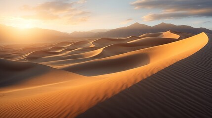 Fototapeta na wymiar Sands of Enchantment: Psychic Waves in the Desert Sunset