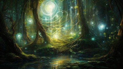 Mystical Forest: Capturing the Enchantment of Ethereal Psychic Waves