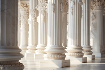 Fototapeta premium Marble pillars, building detail