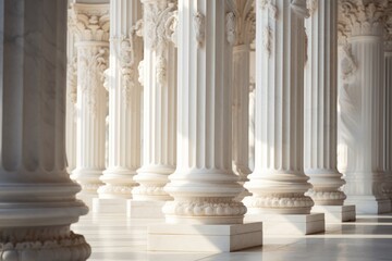 Marble pillars, building detail