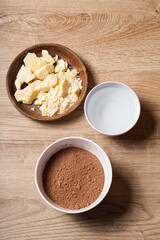 The process of making chocolate cake. Photo recipe.