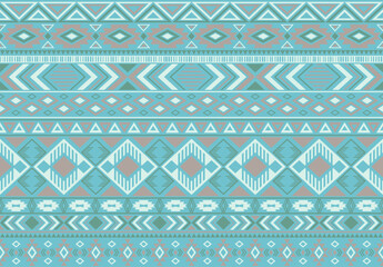 Boho pattern tribal ethnic motifs geometric seamless vector background. Awesome ikat tribal motifs clothing fabric textile print traditional design with triangle and rhombus shapes.