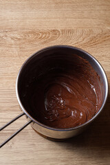 The process of making chocolate cake. Photo recipe.