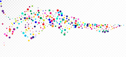 Rainbow Confetti Trendy Vector Wallpaper. Holiday - obrazy, fototapety, plakaty