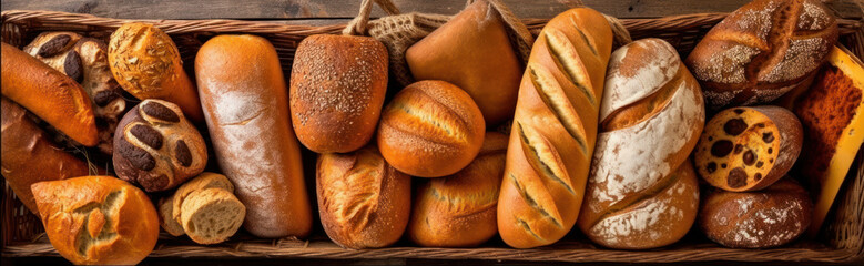 basket of Assorted Artisan Breads banner