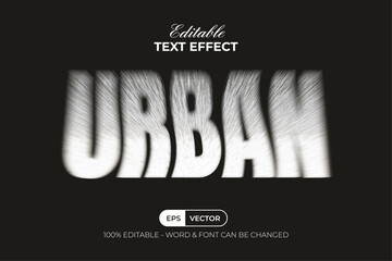 Urban Text Effect Blurry Style. Editable Text Effect.