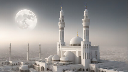 Obraz premium Mosques of Arab countries And Islamic - Created with Generative AI Technology