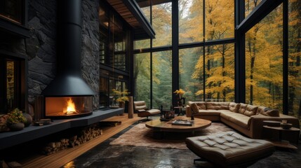 Fototapeta premium beautiful house in the forest