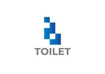Toilet logo design template