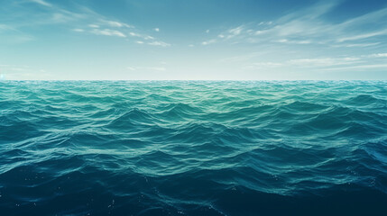 Fototapeta premium The blue-green surface of the ocean