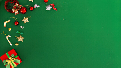 Christmas blank greeting card mock-up scene. Creative layout made of Christmas tree branches with paper card note. Flat lay. Nature New Year concept