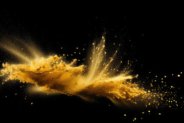 Golden dust in isolated background