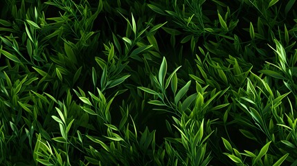 Seamless Texture Tileable Grass Texture: Vector Illustration of Green Leaf Pattern for Nature Backgrounds and Design Elements in Fresh Meadow