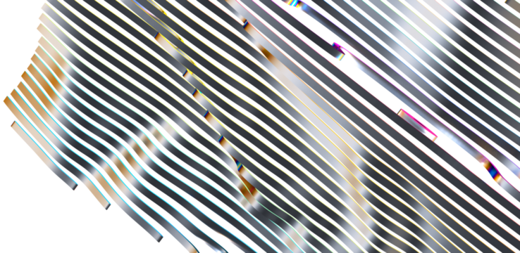 3D render abstract background. Colorful twisted shapes in motion. Computer generated digital art for poster, flyer, banner