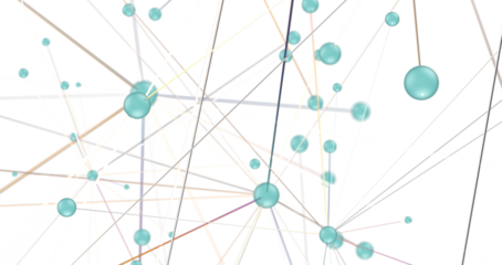 Abstract 3d rendering of network concept. Modern background. Futuristic shape with spheres and lines. Design for poster, cover,