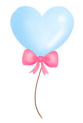 Balloon heart shape with bow celebration