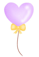 Balloon heart shape with bow celebration