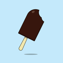 Chocolate Ice Cream Vector Illustration Icon Choco Bar