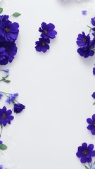 blue flowers border