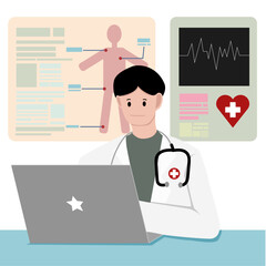 doctor and patient illustration
