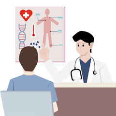 doctor and patient illustration
