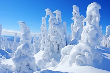 Fototapeta na wymiar Mesmerizing Winter Landscapes in Finland. Breathtaking Nature Scenes and Snowy Wonders