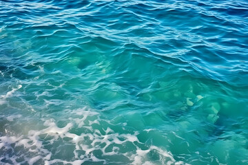 Obraz premium Waves on the ocean near the shoreline with rocks