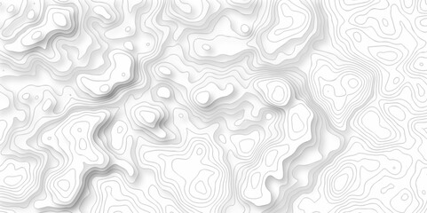 Seamless pattern wave lines Topographic map. Geographic mountain relief. Abstract lines background. Contour maps. Vector illustration, Topo contour map on white background, Topographic contour lines.