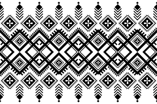 Seamless pattern, Navajo tribe. Native American ornaments, Southwestern national decorating style, Mexican blankets, rugs, sarongs, dresses, curtains, pillows and shawls. White background.