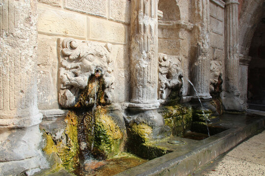 rimondi fountain in rethymno in crete in greece