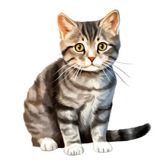 Fototapeta premium American Wirehair cat png