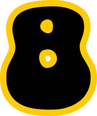 Funny Yummy font text glyph vector design