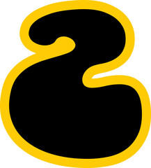 Funny Yummy font text glyph vector design