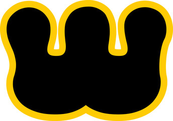 Funny Yummy font text glyph vector design